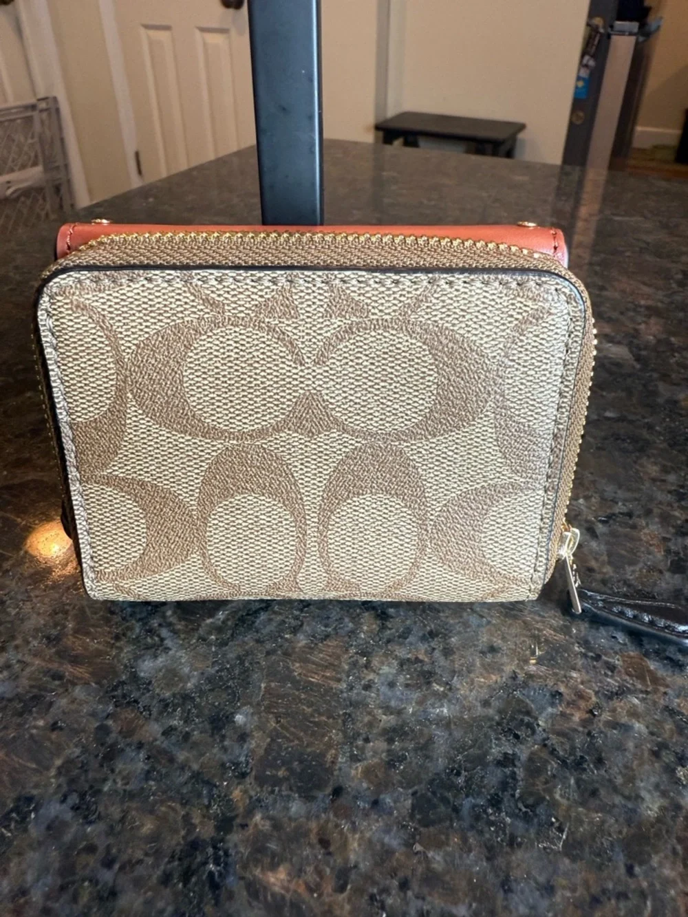 Coach compact leather